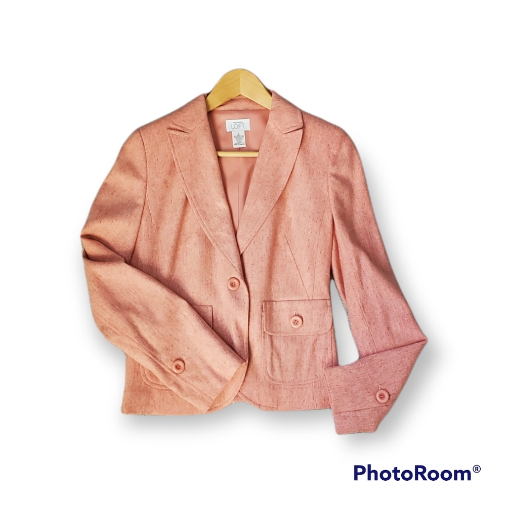 Ann Taylor LOFT blazer, coral, size 2